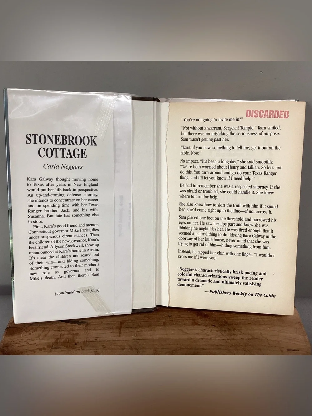 🟢 “2/$10” - Stonebrook Cottage - Carla Neggers - Romantic Suspense Thriller